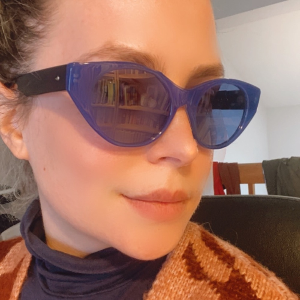 Rag & Bone blue cat eye sunglasses